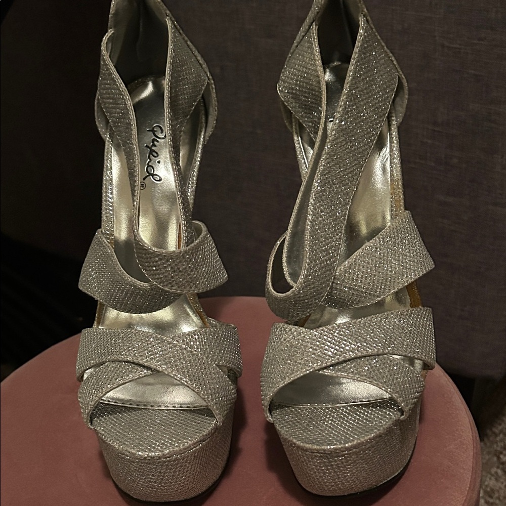 Silver Platform Heels